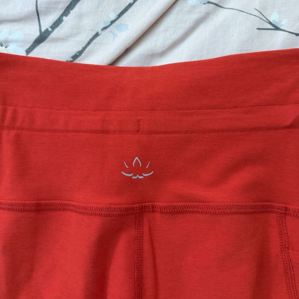 Beyond Yoga Leggings Womens Large Red Spacedye Go Pocket Midi Length High Rise - Picture 6 of 10